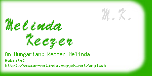 melinda keczer business card